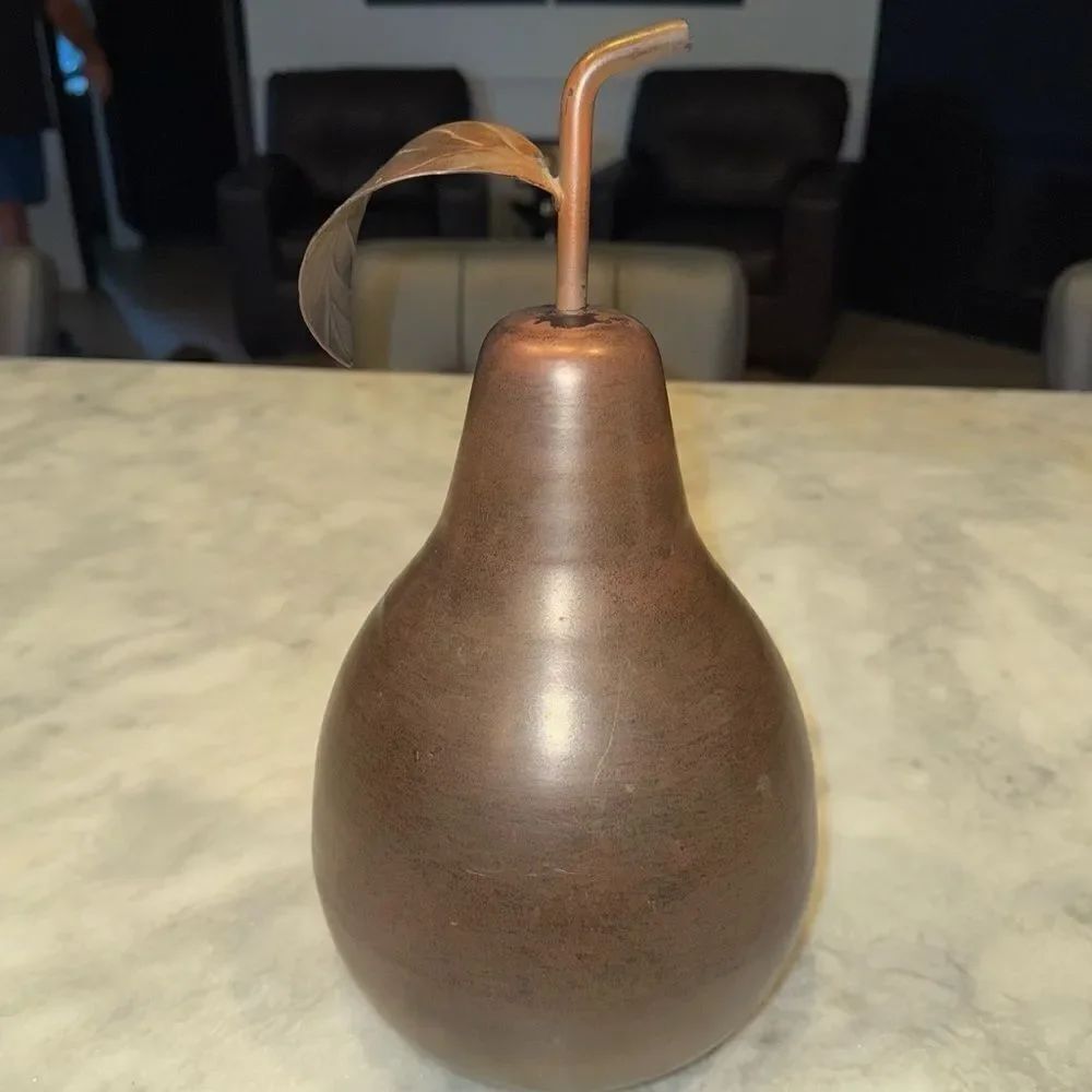 Large Decorative Bronze Colored Pear - Picture 7 of 8